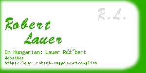 robert lauer business card